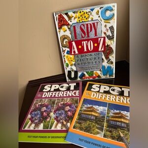 I SPY A to Z Picture Riddles & Spot the Difference Activity Books - Multi-Color